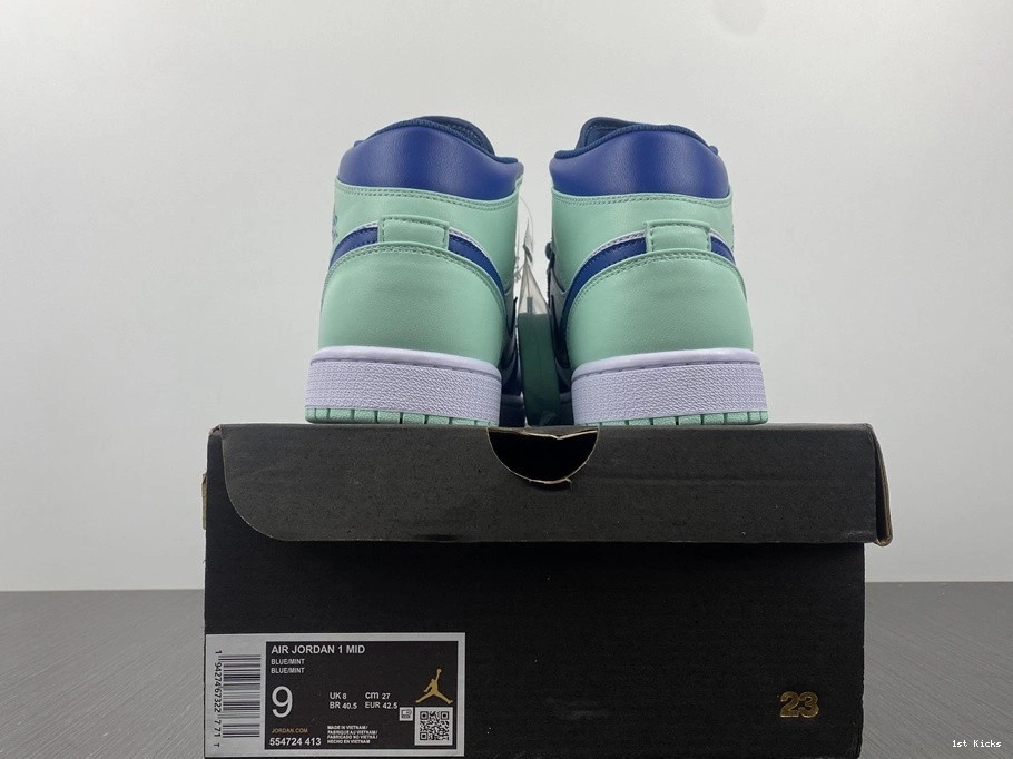 554724-413 Foam Mint - 1 Mystic Jordan Navy Mid 0105